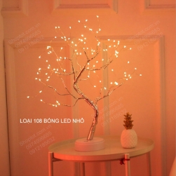 Đèn Led trang trí hình cây để bàn 108 led vừa làm đèn trang trí vừa làm đèn ngủ
