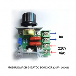 Module mạch chiết áp (dimmer) CCMAC 2000W-220V cho động cơ, ánh sáng, quạt sưởi
