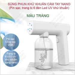 Súng phun khử khuẩn cầm tay NANO XSD030, trang bị 6 đèn Led UV khử khuẩn
