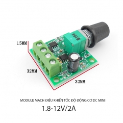 Module mạch điều chỉnh tốc độ động cơ điện 1 chiều mini 1803bk DC 1.5V-12V/2A