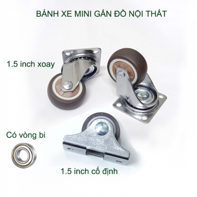banh xe mini 1.5inch