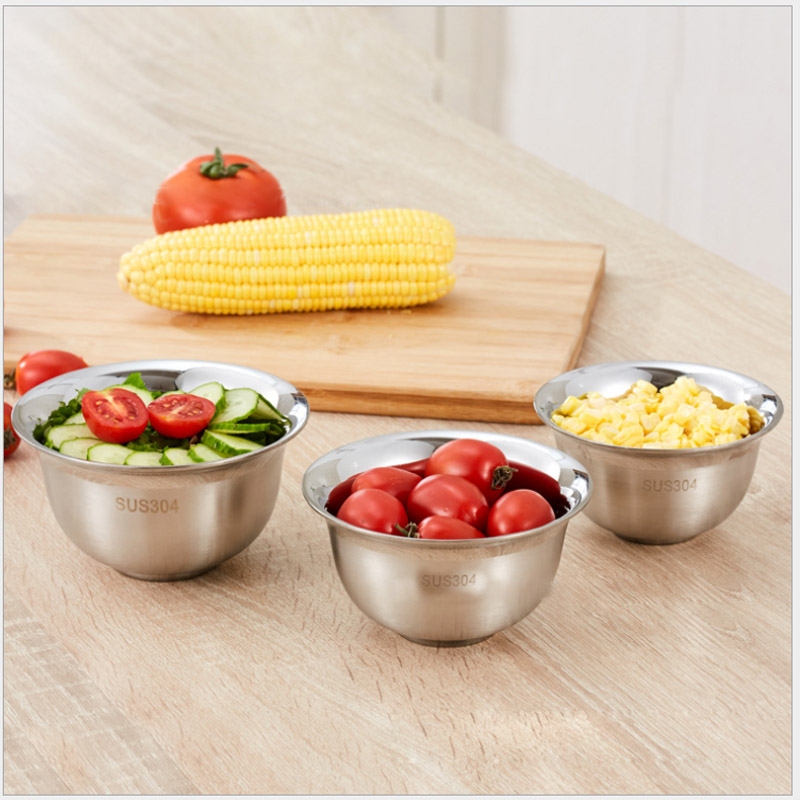 Bát (chén) inox 304 loại 2 lớp chống nóng 14cm