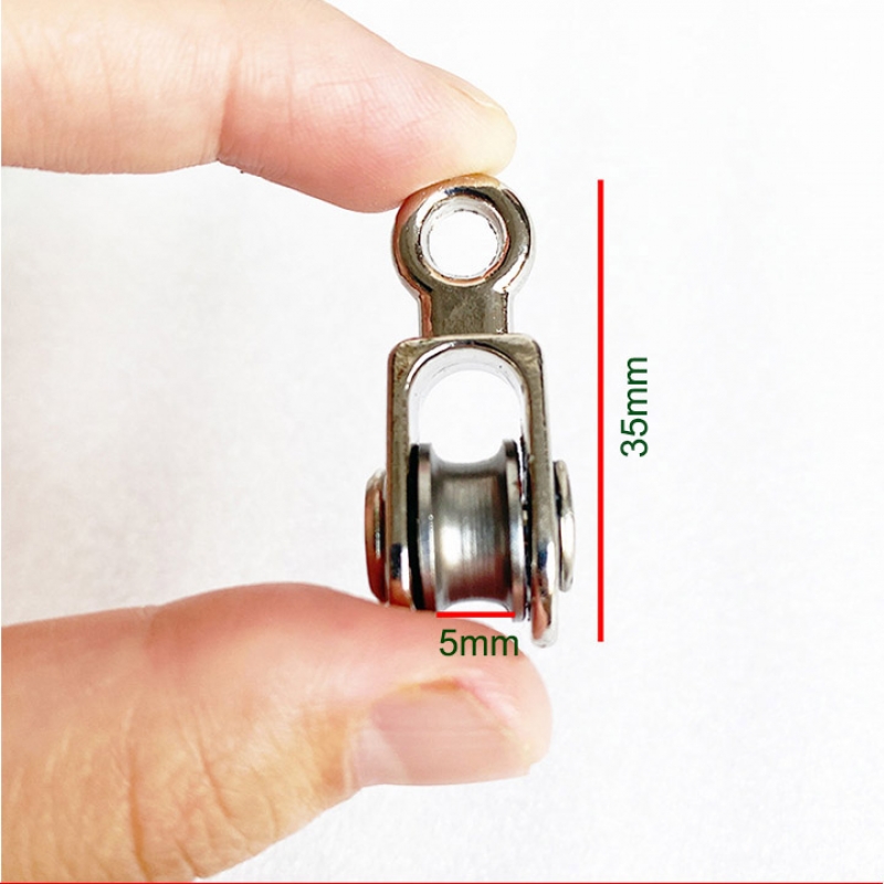 Ròng rọc mini cho cần câu cá, treo đồ đa, có vòng bi, bằng hợp kim và thép