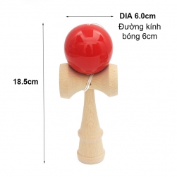 Đồ chơi tung hứng Kendama thông minh bằng gỗ tự nhiên DCG.KD6 (đường kính bóng D6cm)