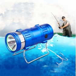Đèn Pin LED câu cá đa năng 2x10W (1 đầu ánh sáng xanh 1 đầu ánh sáng trắng)