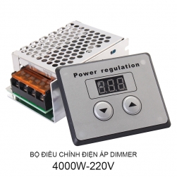 Bộ chiết áp (dimmer) điều chỉnh kỹ thuật số 4000W-220V cho quạt sưởi, ánh sáng, động cơ