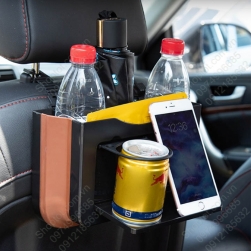 Túi để đồ đa năng ghế sau xe ô tô chống nước, có thể xếp gọn, có chỗ để ly cốc và điện thoại