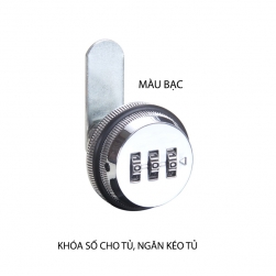 Khóa số KS9503 cho ngăn kéo bàn, tủ với 3 mã số có thể thay đổi được, bằng hợp kim (Loại 20mm)